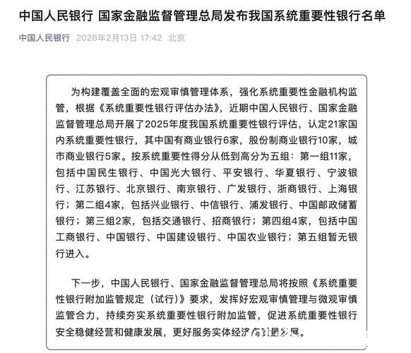 我国系统重要性银行名单公布！21家银行在列，这家为最新入选！